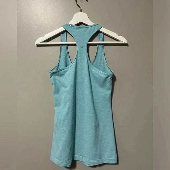 Lululemon Cool Racerback Tank Teal Wee Stripe - Picture 5 of 7